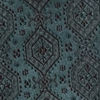 Teal Green Brocade Nehru Jacket with Pocket Square